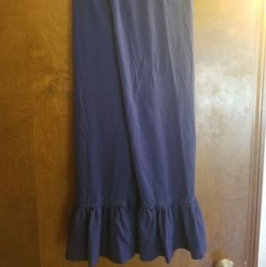 Blue ruffle pants